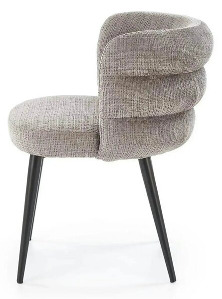 Scaun K575, gri - Cremona 96, stofa catifelata/otel, 62x64x79 cm