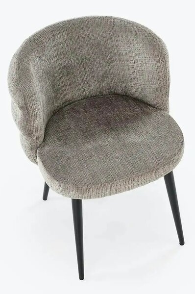 Scaun K575, gri - Cremona 96, stofa catifelata/otel, 62x64x79 cm