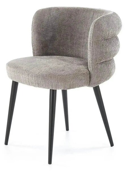 Scaun K575, gri - Cremona 96, stofa catifelata/otel, 62x64x79 cm