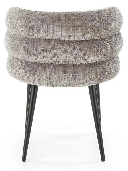 Scaun K575, gri - Cremona 96, stofa catifelata/otel, 62x64x79 cm