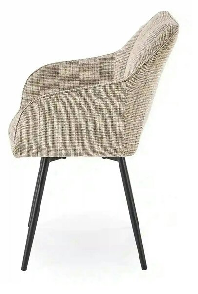 Scaun K576, bej/negru, stofa clasica/otel, 54x60x85 cm