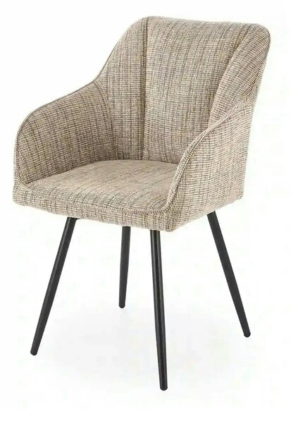 Scaun K576, bej/negru, stofa clasica/otel, 54x60x85 cm