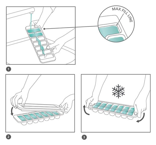 Forme pentru gheață 2 buc. Easy-fill – Joseph Joseph