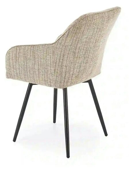 Scaun K576, bej/negru, stofa clasica/otel, 54x60x85 cm
