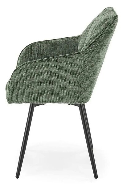 Scaun K576, verde olive/negru, stofa clasica/otel, 54x60x85 cm