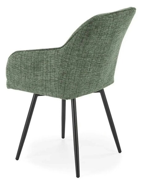 Scaun K576, verde olive/negru, stofa clasica/otel, 54x60x85 cm