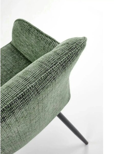 Scaun K576, verde olive/negru, stofa clasica/otel, 54x60x85 cm