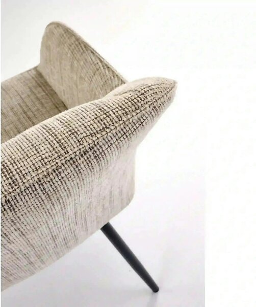 Scaun K576, bej/negru, stofa clasica/otel, 54x60x85 cm