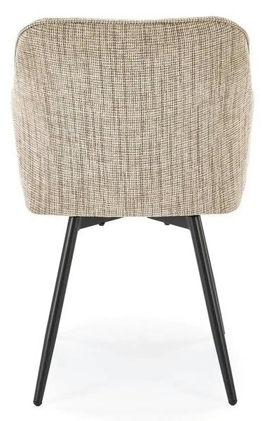 Scaun K576, bej/negru, stofa clasica/otel, 54x60x85 cm