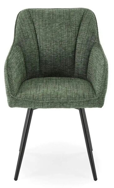 Scaun K576, verde olive/negru, stofa clasica/otel, 54x60x85 cm