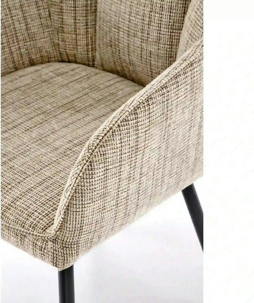 Scaun K576, bej/negru, stofa clasica/otel, 54x60x85 cm