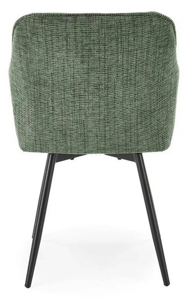 Scaun K576, verde olive/negru, stofa clasica/otel, 54x60x85 cm