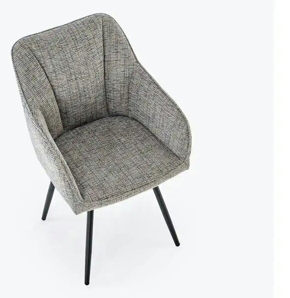 Scaun K576, gri/negru, stofa clasica/otel, 54x60x85 cm