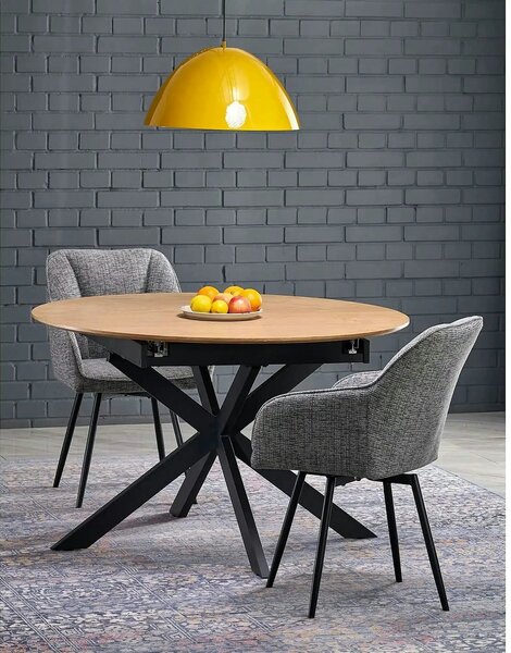 Scaun K576, gri/negru, stofa clasica/otel, 54x60x85 cm