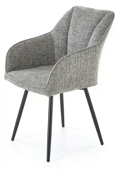 Scaun K576, gri/negru, stofa clasica/otel, 54x60x85 cm