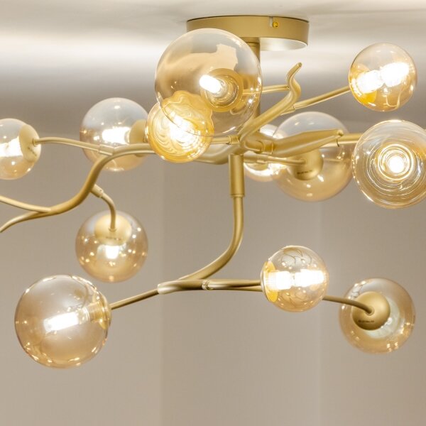 Lustră LED aplicată Brilagi MISTEL 15xG9/3W/230V auriu