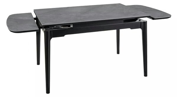 Masa extensibila SENTO, gri cu efect de marmura, ceramica/lemn, 120/18