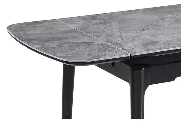 Masa extensibila SENTO, gri cu efect de marmura, ceramica/lemn, 120/18