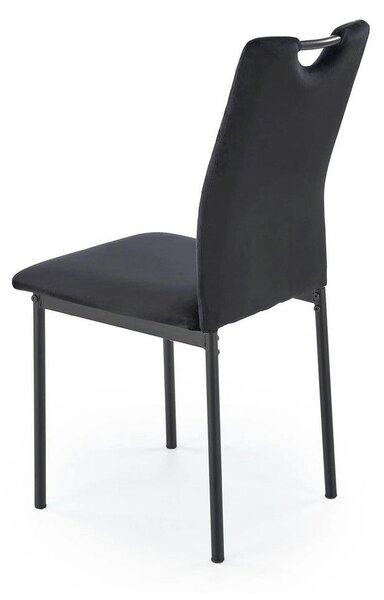 Scaun K577, negru - HLR 66, stofa catifelata/otel, 43x53x93 cm