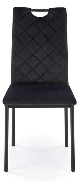 Scaun K577, negru - HLR 66, stofa catifelata/otel, 43x53x93 cm
