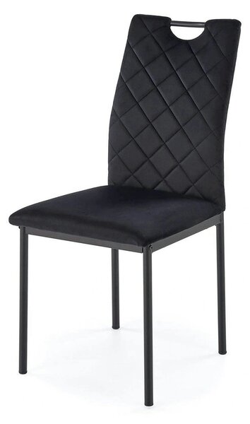 Scaun K577, negru - HLR 66, stofa catifelata/otel, 43x53x93 cm