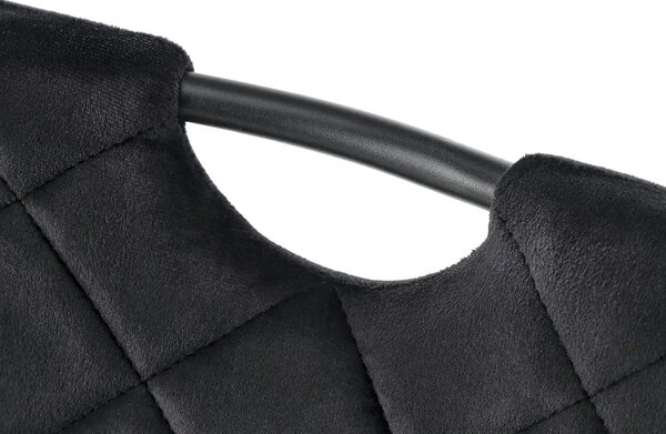Scaun K577, negru - HLR 66, stofa catifelata/otel, 43x53x93 cm