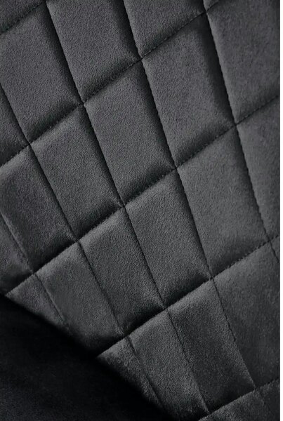 Scaun K577, negru - HLR 66, stofa catifelata/otel, 43x53x93 cm