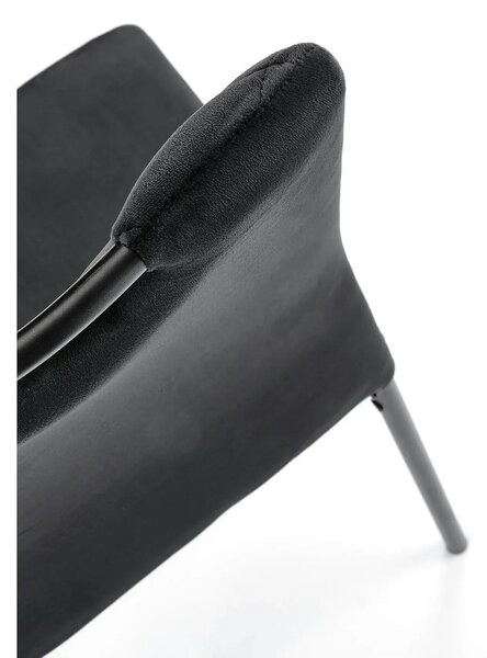 Scaun K577, negru - HLR 66, stofa catifelata/otel, 43x53x93 cm