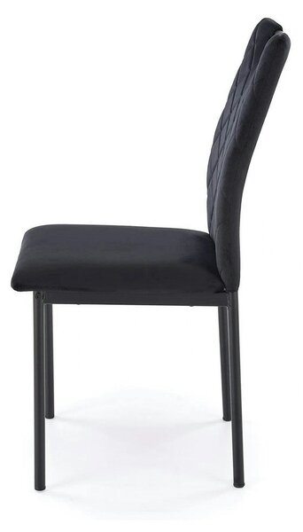 Scaun K577, negru - HLR 66, stofa catifelata/otel, 43x53x93 cm