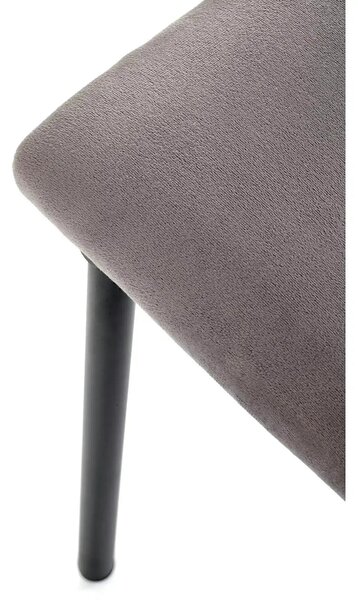 Scaun K577, gri - HLR 21, stofa catifelata/otel, 43x53x93 cm