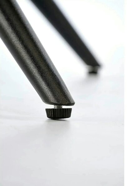 Scaun K579, maro/negru, stofa clasica/piele ecologica/otel, 65x64x87 c