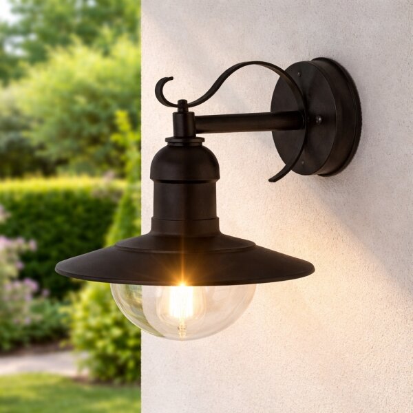 Brilagi - Aplica de exterior MOLDE 1xE27/60W/230V IP44 negru