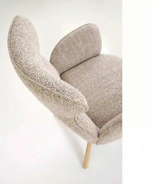 Scaun K585, bej inchis/stejar, stofa clasica/lemn, 63x64x93 cm