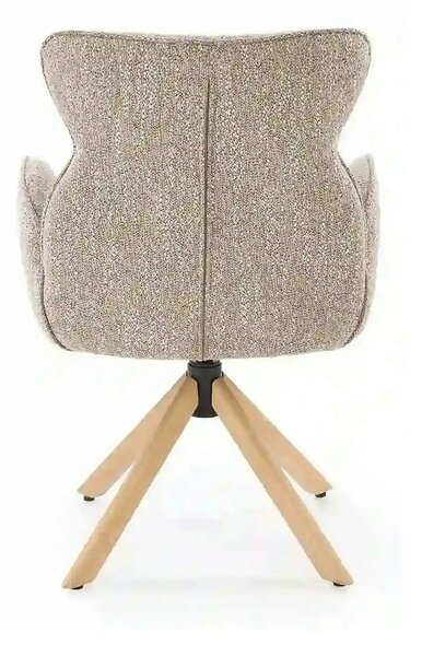 Scaun K585, bej inchis/stejar, stofa clasica/lemn, 63x64x93 cm