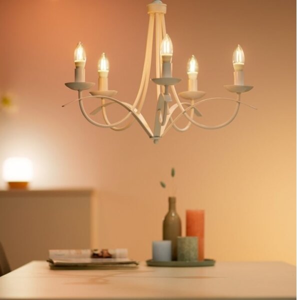 Bec LED dimabil C35 E14/4,9W/230V 2700-6500K CRI 90 Wi-Fi WiZ