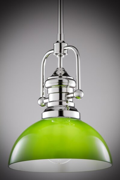 Jupiter 2071 - Lustră pe tijă PLATINO 1xE27/15W/230V verde/crom lucios