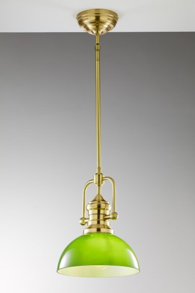 Pendul pe tijă PLATINO Jupiter 2073 1xE27/15W/230V verde/auriu