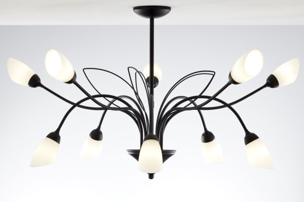 Jupiter 2056 - Candelabru GLORIOSA pe tijă 10xG9/14W/230V, negru