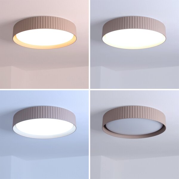 Brilagi - Lampă de tavan LED dimabilă LUCIA LED/48W/230V diam. 41 cm maro+telecomandă