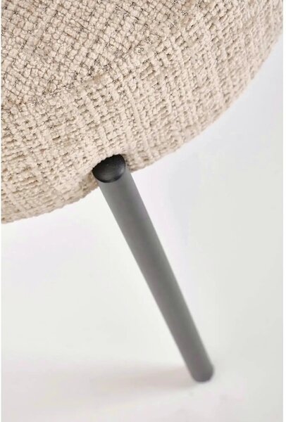 Scaun K590, bej - Cremona 14, stofa catifelata/otel, 55x66x80 cm