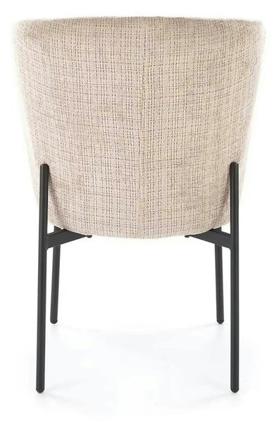 Scaun K590, bej - Cremona 14, stofa catifelata/otel, 55x66x80 cm