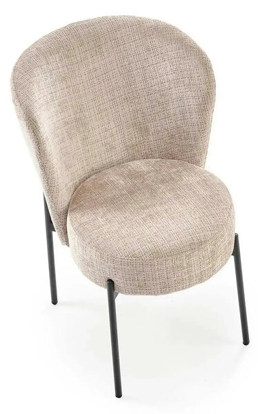 Scaun K590, bej - Cremona 14, stofa catifelata/otel, 55x66x80 cm