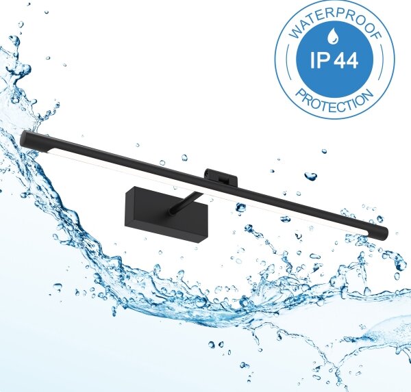 Lampă LED pentru oglindă de baie MIRROR, 8W/230V, 4000K, IP44, 60 cm, negru