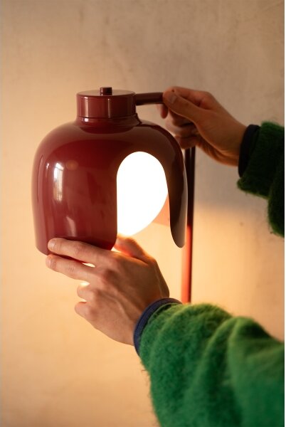 Osram - Lampă de podea DECOR COROLLE 1xE27/15W/230V roșie