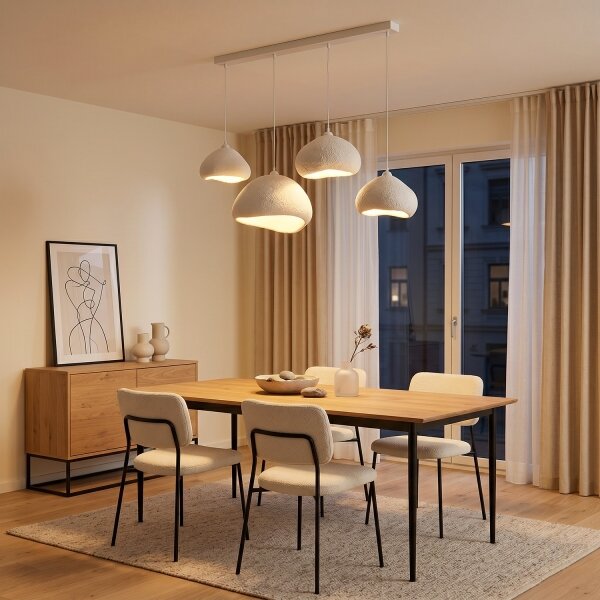 Brilagi - Lampă suspendată WABI SABI 4xE27/40W/230V albă