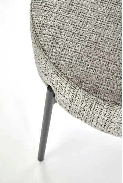 Scaun K590, gri - Cremona 96, stofa catifelata/otel, 55x66x80 cm
