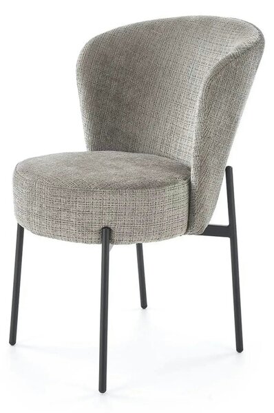 Scaun K590, gri - Cremona 96, stofa catifelata/otel, 55x66x80 cm