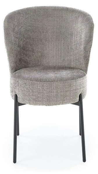 Scaun K590, gri - Cremona 96, stofa catifelata/otel, 55x66x80 cm