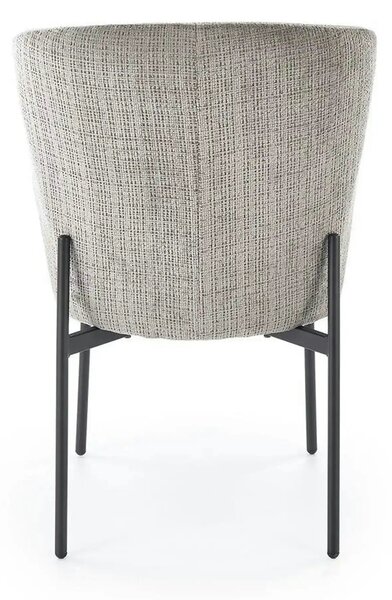 Scaun K590, gri - Cremona 96, stofa catifelata/otel, 55x66x80 cm