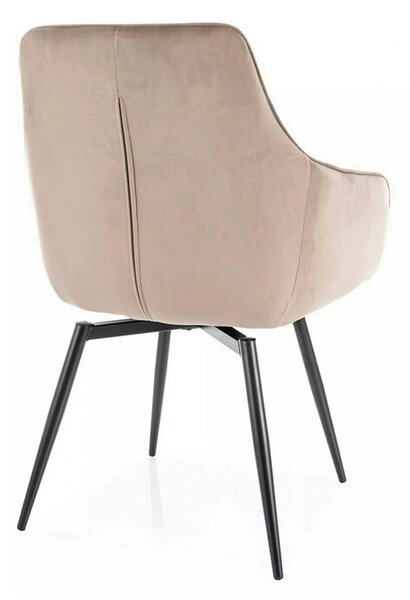 Scaun MARLO, bej inchis - Bluvel 40, stofa catifelata/metal, 55x58x88